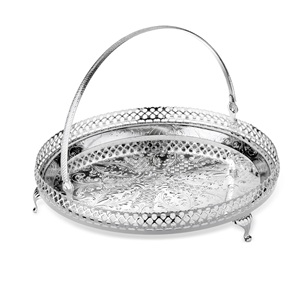 Plateau en métal en aluminium décoratif personnalisé de qualité exportable pour la décoration intérieure-Plateau de service en vrac de Noël Ramadan. - Product Image 4