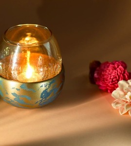 Glass Jar Metal Candle Holder High Quality Glass Candle Jar Stylish Other Candle Holders Lanterns and for Home Decor - Product Image 2