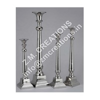 Porte-pilier en métal fait à la main, finition nickel, résistant à la chaleur, pour la maison, le salon, l'hôtel, le mariage, décoration de table, vente chaude