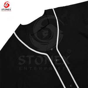 เสื้อเบสบอลผ้าเจอร์ซีย์แห้งเร็วใหม่ล่าสุดผ้าเจอร์ซีย์สั่งทำโลโก้ได้สำหรับผู้ชาย - Product Image 6