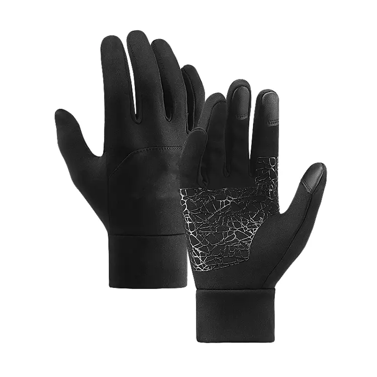 Hot Selling Touchscreen Benutzer definierte Anti-Rutsch-Silikon gel Winter Thermal Warm Fleece Futter Laufen Radfahren Renn handschuhe