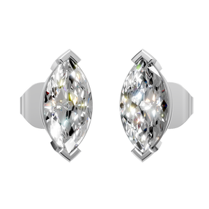 Aretes Solitarios de Moissanita con Certificación IGI, 4 Quilates, Oro Sólido de 14k, Chapado en Oro de 18k, para Mujer, Compromiso, Aniversario - Product Image 1