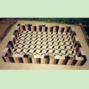 Plateau de service fait à la main en résine élégante Design 3D tendance dernier service de restauration rapide décoratif à la maison pour les mariages pâtes hamburgers thé - Product Image 1