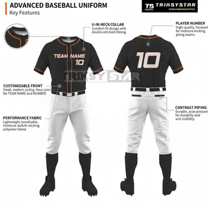 Uniforme de Béisbol para Hombre de Primera Calidad, Transpirable, Estampado, de Color Sólido, Conjunto Deportivo - Product Image 6