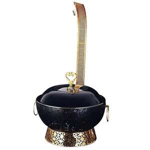 Gold Stainless Steel Hanging Lid <b>Food</b> <b>Heating</b> Chafing Dish Big Capacity 8.0l Stainless Steel Arabic <b>Food</b> Warmer Chafing Dish - Product Image 4