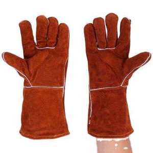 Guantes de trabajo de Palma de cuero Cuero de vaca Gamuza Acabado A Grado Premium - Product Image 2