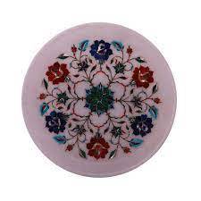 Assiette en marbre blanc faite à la main, assiettes en pierre de marbre, assiettes en marbre décoratives vintage - Product Image 3