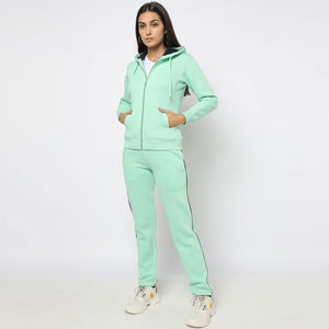 ชุดวอร์มสองชิ้นแบบสวมหัวแขนยาวของผู้ชายแนวสตรีทฤดูหนาวกางเกงขากว้าง100% ผ้าฝ้ายป้องกันแบคทีเรีย - Product Image 1