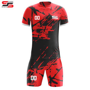 Personalizado liso poliéster transpirable hombres Deportes Fútbol Jersey conjuntos uniformes de fútbol desgaste Jersey conjunto fútbol conjunto completo - Product Image 5