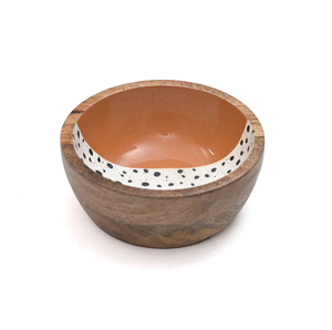 Bol de service rond en bois imprimé de luxe en laiton AK dans un bol artisanal multicolore pour ustensiles de cuisine/table à manger - Product Image 4