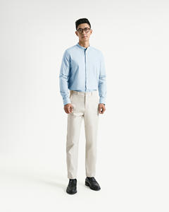 Chemise oxford à manches longues et col montant pour homme, ajustée, couleur personnalisée par routine Vietnam - Product Image 3