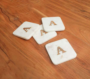 Inlay <b>marble</b> <b>coasters</b> (set of 4) stone <b>coasters</b> - Product Image 2