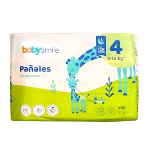 ผ้าอ้อมเด็ก ไซส์ 4 (8-15 กก.) เบบี้สไมล์ 50 ชิ้น - Product Image 1