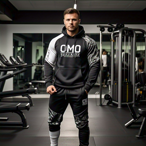 Survêtement homme impression numérique Sportswear Running Jogger Hoodie & Pajama Trouser Two Piece Men Sublimation Print Tracksuit Men - Product Image 5