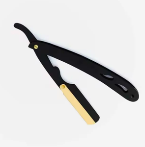 Rasoir professionnel à bord droit pour hommes rasoir de barbier en acier inoxydable pliant couteau de rasage manuel outils d'épilation PAR ANAAIF - Product Image 3