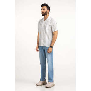Camisas Casuales para Hombre, Diseño a Rayas, 100% Algodón, Talla XL, Corte Regular, Camisas de Vestir para Negocios ODM MN-CS-SS25-173 - Product Image 3