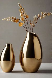 Vase à fleurs en métal martelé, planteur décoratif de table pour la maison, le salon, la salle à manger, l'hôtel, le bureau, l'étagère, pièce maîtresse de décoration - Product Image 2