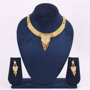 ชุดสร้อยคอไมโครขึ้นรูปชุบทองเครื่องประดับแบบดั้งเดิมสำหรับผู้หญิงในโอกาสพิเศษทองแดงและทองเหลือง chapado En Oro laminado - Product Image 1