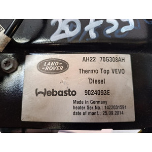 Calefactor WEBASTO para LAND ROVER Discovery Serie IV, AH22-70G308-AH, 306DT diésel 2993 (10>) - Product Image 6