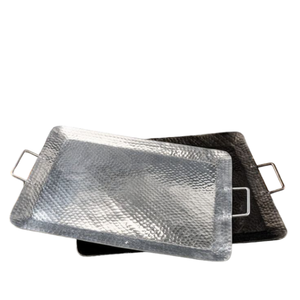 Plateau de service en métal vintage pour thé, café, collations, centre de table élégant pour la décoration de la maison, de la cuisine et de la salle à manger. - Product Image 5