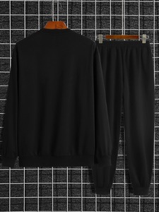 New Stylish Printed Wholesale Sweat Suits Casual Design Breathable O-Neck Tracksuits Trending High Quality <b>Organic</b> 2 Piece Set - Product Image 4