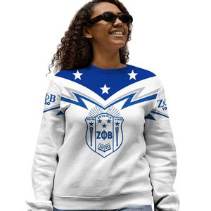 Sweat-shirt à col rond bleu grec Zeta Phi Beta 1920 pour femmes, vêtements brodés de la sororité - Product Image 5