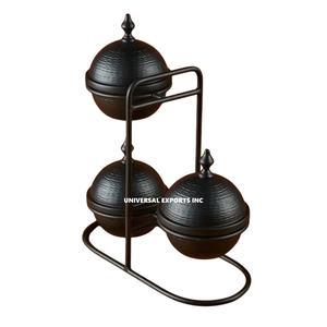 Bol à chocolat finition or mat avec base en bois, forme ronde, fait à la main, bol à chocolat fantaisie de designer - Product Image 6