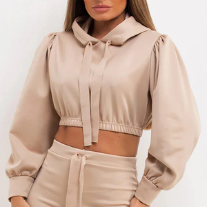 Sweat-shirts à capuche personnalisés avec short pour femmes, vêtements de rue, haut court pour dames, sweat-shirt à capuche et short, ensemble de deux pièces, vêtements de sport - Product Image 5