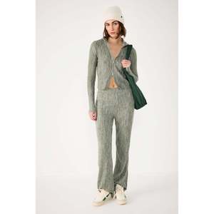 Cárdigan Informal con Cuello Redondo y Cremallera, 100% Poliéster, Manga Larga, Manga Corta - Product Image 4