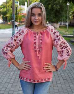 เสื้อเบลาส์แขนยาวปักลายยูเครนเสื้อผ้าอินเดียใส่สบาย - Product Image 1