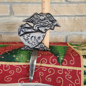 Noel Shape Red <b>Stocking</b> Holder Festive Decorative Ornament Standing for <b>Christmas</b> and Home Party Decoration Supplies - Product Image 2