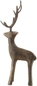 Sculpture de cerf en métal noir minimaliste, style nordique, art abstrait suspendu |   Statue artisanale en fer durable de style ferme moderne - Product Image 3