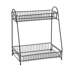 Estantes de organización, cajones deslizantes, armario de cocina para baño, soportes para especias, estantes para fregadero, organizadores negros, armario, estante para especias - Product Image 2