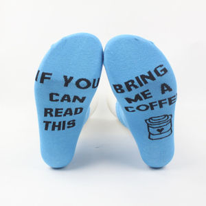 ODM Impresión personalizada Texto 2 tonos Crew Calcetines Algodón Transpirable Multi Color Calcetín divertido para hombres Mujeres Ropa casual Fábrica de Vietnam - Product Image 5