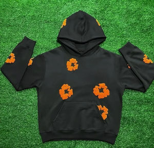 Personalizado de los hombres 100% algodón Baggy Streetwear Puff estampado Sudadera con capucha de gran tamaño Drop Shoulder Recortada básicos Diseño de peso pesado con capucha - Product Image 1