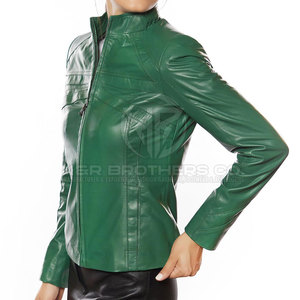 Veste en cuir décontractée pour femmes Vêtements d'extérieur modernes avec doublure douce pour l'automne et l'hiver Veste en cuir à la mode pour femmes - Product Image 5