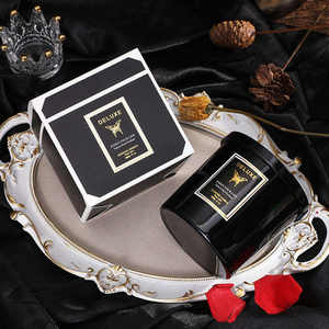 Bougie aromathérapeutique en cire de soja naturelle faite à la main, prix d'usine AIKUN, étiquette privée, pot en verre, parfum personnalisé pour Diwali, en vrac - Product Image 2