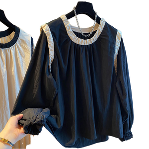 Vente en gros Écologique Été Nouveau Régulier Décontracté Mode Simple Cou Couleur Unie Manches Longues Raglan Manches Tassel Mariage - Product Image 5