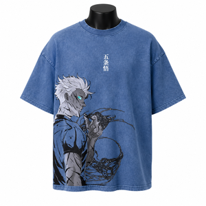 Camiseta Personalizada de Algodón Grueso con Estampado Gráfico, Estilo Oversize, Lavado Ácido, Fabricante de Ropa Urbana - Product Image 1