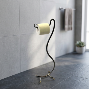 Free Standing Cast Iron Toilet Paper Holder Customized Shape Industrial Design <b>Bathroom</b> <b>Accessory</b> - Product Image 2