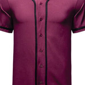 Customized Breathable Button Baseball Jersey Unisex Softball Printed Plus Size Sportswear Front Quick Dry Anti-Bacterial T-Strap - Product Image 2
