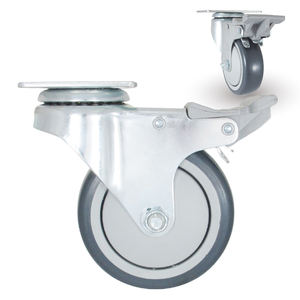 Ruedas Giratorias de 4 Pulgadas con Doble Bloqueo de Seguridad y Ruedas de Espuma TPR Silenciosas, Resistentes - Product Image 1