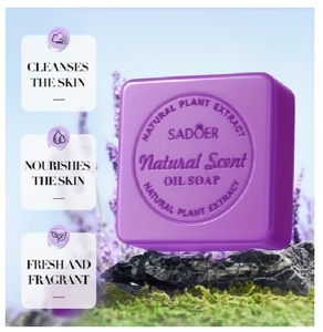 Jabón Botánico de Lavanda con Pantenol, Barra de Baño Natural Hecha a Mano, Hidratante para el Cuidado de la Piel, Relajante y Limpiadora, Cuidado Personal - Product Image 1