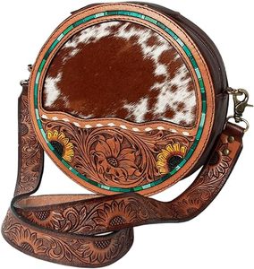 La mejor calidad, pelo de cuero redondo mecanizado a mano en monederos occidentales, bolso de hombro, bordes lisos, tallado a mano y herramientas - Product Image 3