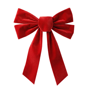 Lazo Decorativo Navideño de Arpillera Roja de 33 x 23 cm, Adorno Festivo para Decoración de Interiores - Product Image 2