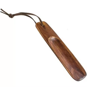 Meilleure vente chausse-pied en bois naturel personnalisé chausse-pied plat haute sur demande avec poignée pour femme brillant poli - Product Image 3