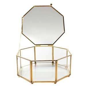 Caja de cristal para joyas, cristal dorado, regalo - Product Image 6