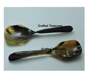 ชุดเซิฟเวอร์สลัดฮอร์นธรรมชาติคุณภาพพรีเมี่ยมชุดส้อมและช้อน2ชิ้นผสมสลัดและเสิร์ฟเครื่องครัวและเครื่องใช้บนโต๊ะอาหาร - Product Image 6