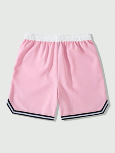 กางเกงวอร์มขาสั้นสำหรับผู้ชายสำหรับฤดูร้อนกางเกงกีฬาแบบเชือกผูกลำลองสีพื้นแบบเรียบง่ายขายส่งตามต้องการ - Product Image 3