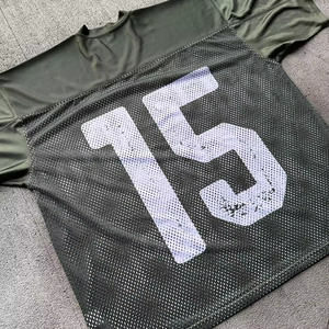 Service OEM personnalisé, maillot de football en polyester à séchage rapide, col en V, coupe ample, poids lourd, t-shirts pour hommes - Product Image 2